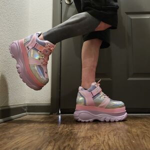 Sugar Thrillz Fairywalker Platform Sneakers - Holographic